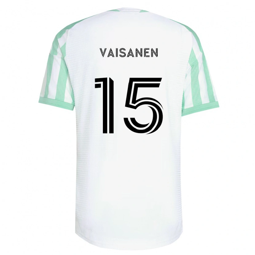 Danxen Donna Maglia Leo Väisänen #15 Verde Chiaro Nero Bianco Kit Gara Away 2026/27 Maglietta