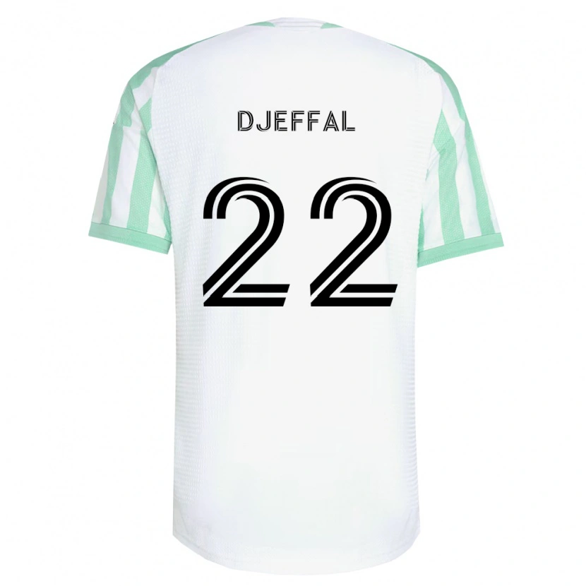 Danxen Donna Maglia Sofiane Djeffal #22 Verde Chiaro Nero Bianco Kit Gara Away 2026/27 Maglietta