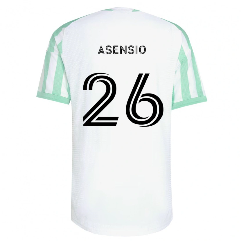 Danxen Donna Maglia Charlie Asensio #26 Verde Chiaro Nero Bianco Kit Gara Away 2026/27 Maglietta