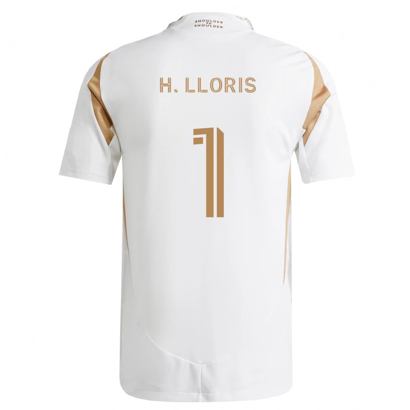 Danxen Donna Maglia Hugo Lloris #1 Bianco Marrone Kit Gara Away 2026/27 Maglietta