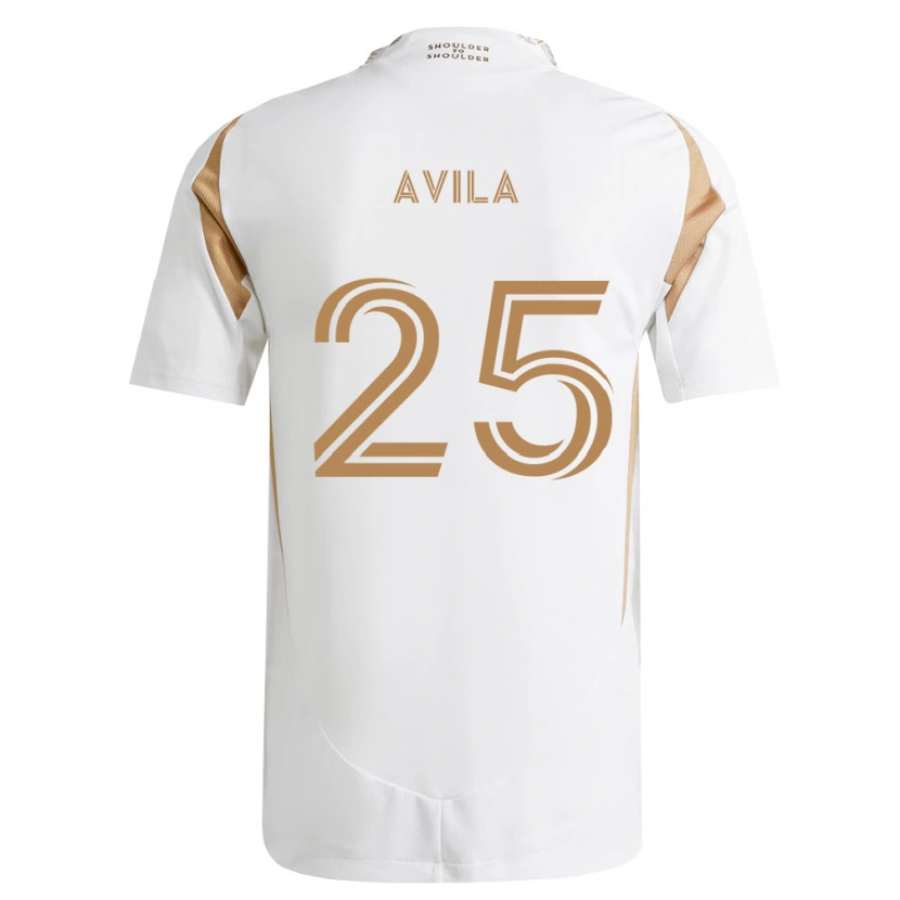 Danxen Donna Maglia Armando Avila #25 Bianco Marrone Kit Gara Away 2026/27 Maglietta