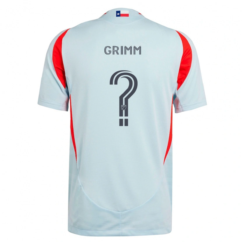 Danxen Donna Maglia Mason Grimm #0 Grigio Scuro Bianco Rosso Kit Gara Away 2026/27 Maglietta