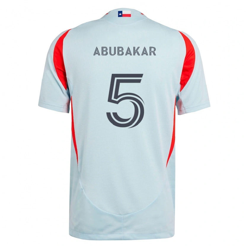 Danxen Donna Maglia Lalas Abubakar #5 Grigio Scuro Bianco Rosso Kit Gara Away 2026/27 Maglietta