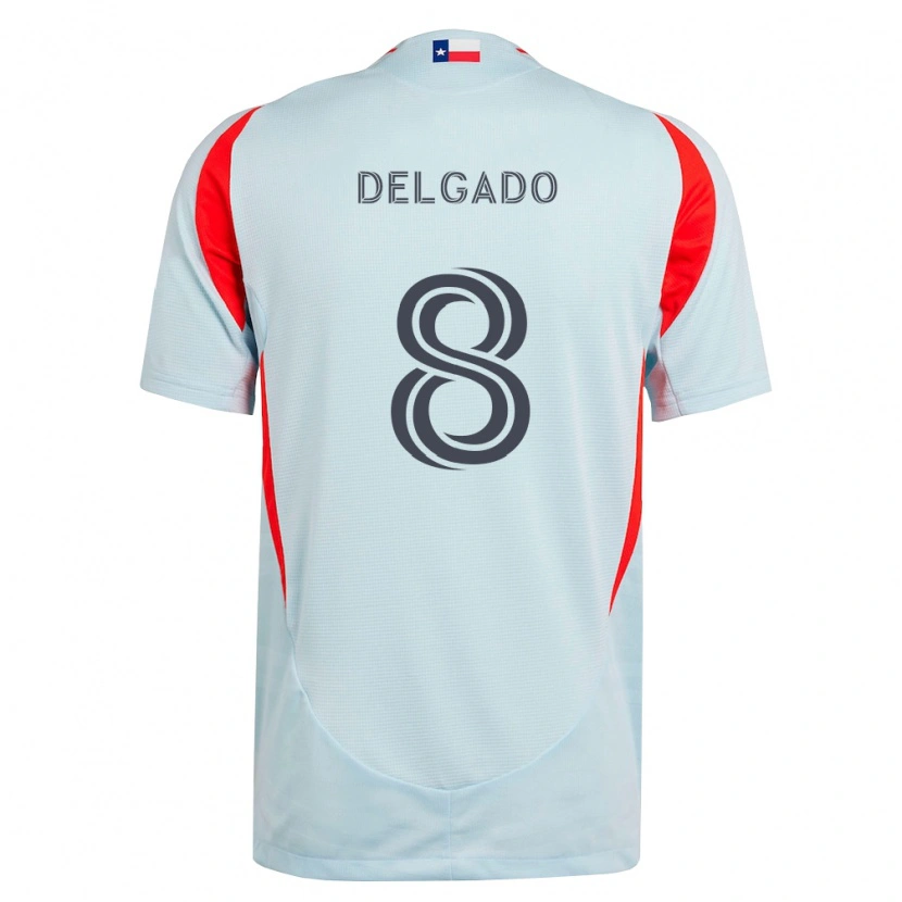 Danxen Donna Maglia Patrickson Delgado #8 Grigio Scuro Bianco Rosso Kit Gara Away 2026/27 Maglietta