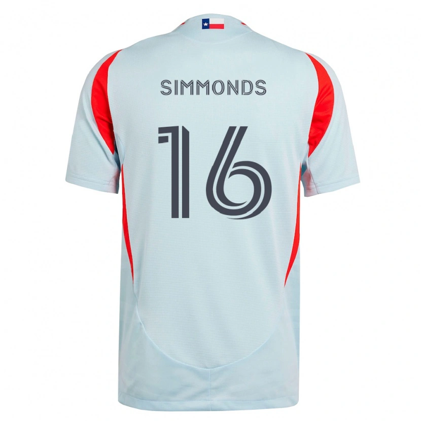 Danxen Donna Maglia Nicholas Simmonds #16 Grigio Scuro Bianco Rosso Kit Gara Away 2026/27 Maglietta