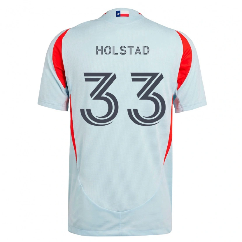 Danxen Donna Maglia Clay Holstad #33 Grigio Scuro Bianco Rosso Kit Gara Away 2026/27 Maglietta