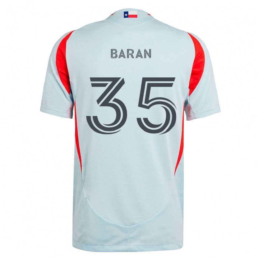 Danxen Donna Maglia Daniel Baran #35 Grigio Scuro Bianco Rosso Kit Gara Away 2026/27 Maglietta