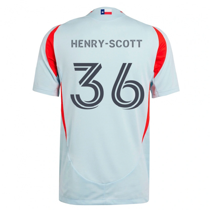 Danxen Donna Maglia Malik Henry-Scott #36 Grigio Scuro Bianco Rosso Kit Gara Away 2026/27 Maglietta