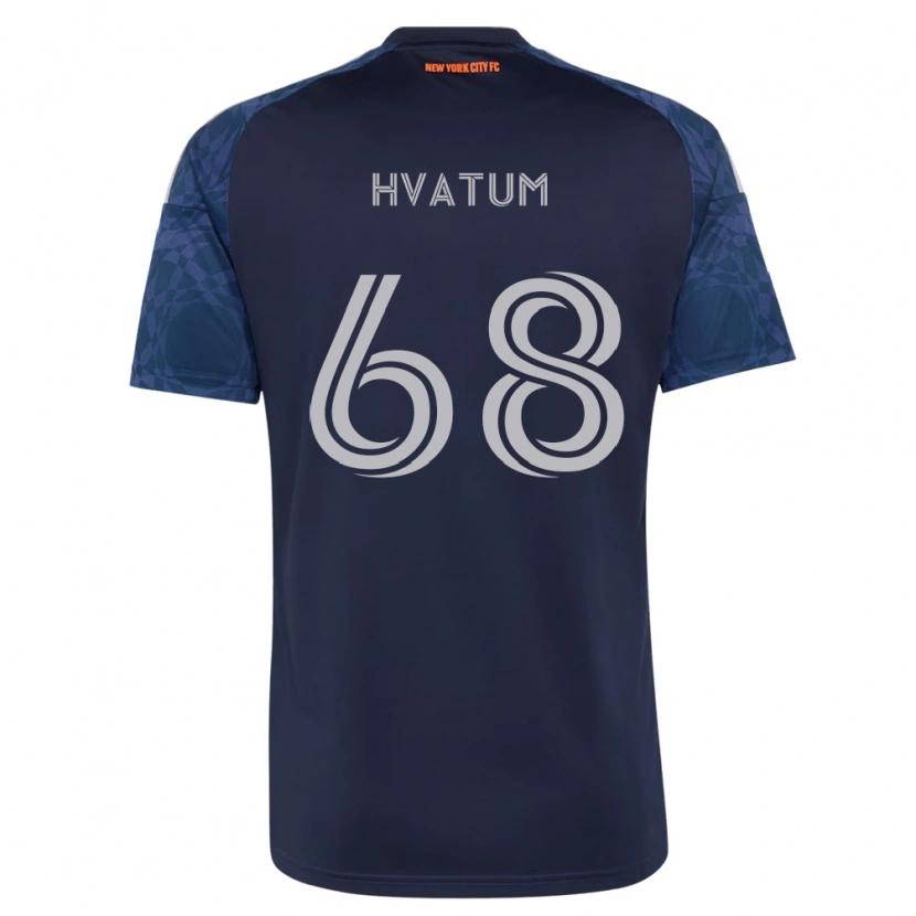 Danxen Donna Maglia Henrik Hvatum #68 Blu Scuro Bianco Kit Gara Away 2026/27 Maglietta