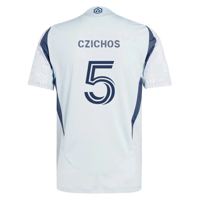 Danxen Donna Maglia Rafael Czichos #5 Grigio Bianco Kit Gara Away 2026/27 Maglietta