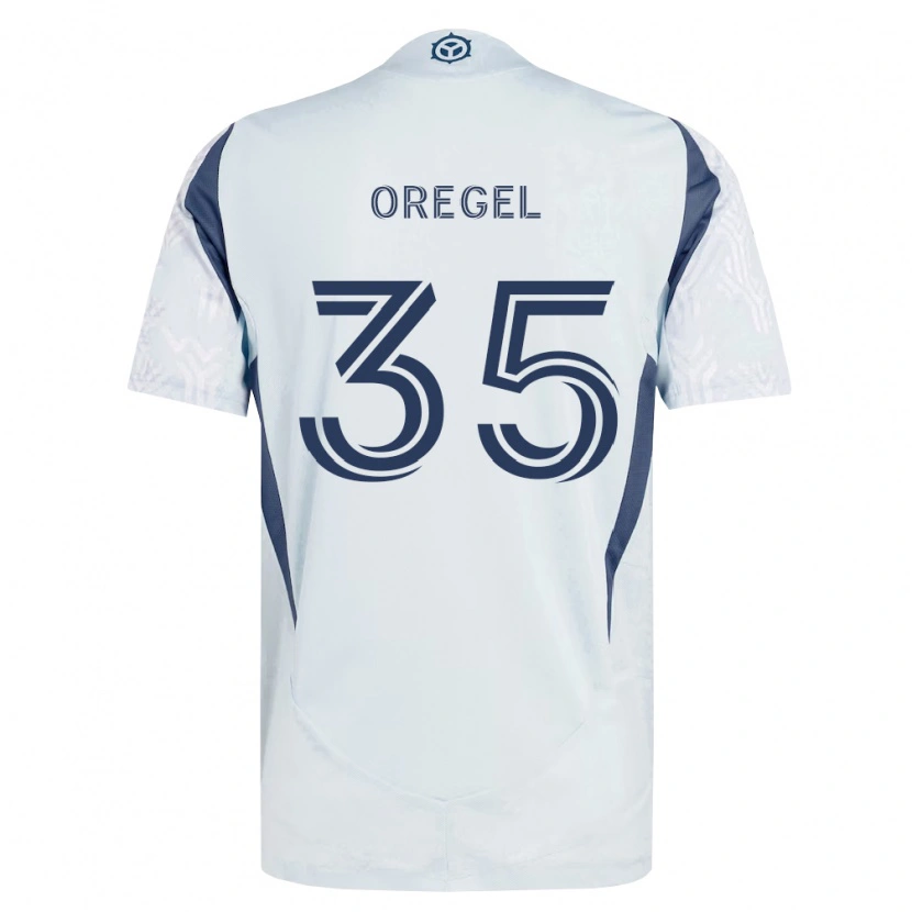 Danxen Donna Maglia Sergio Oregel #35 Grigio Bianco Kit Gara Away 2026/27 Maglietta