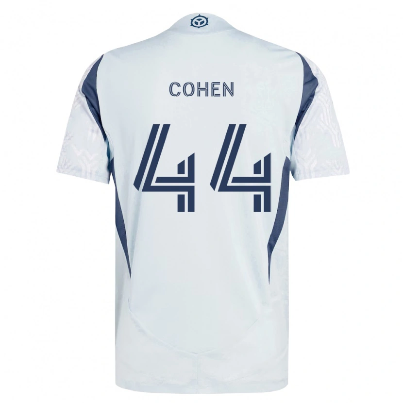 Danxen Donna Maglia Josh Cohen #44 Grigio Bianco Kit Gara Away 2026/27 Maglietta