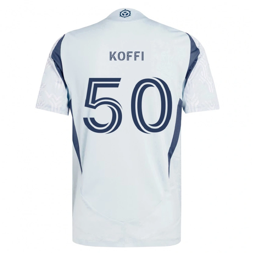 Danxen Donna Maglia Christian Koffi #50 Grigio Bianco Kit Gara Away 2026/27 Maglietta
