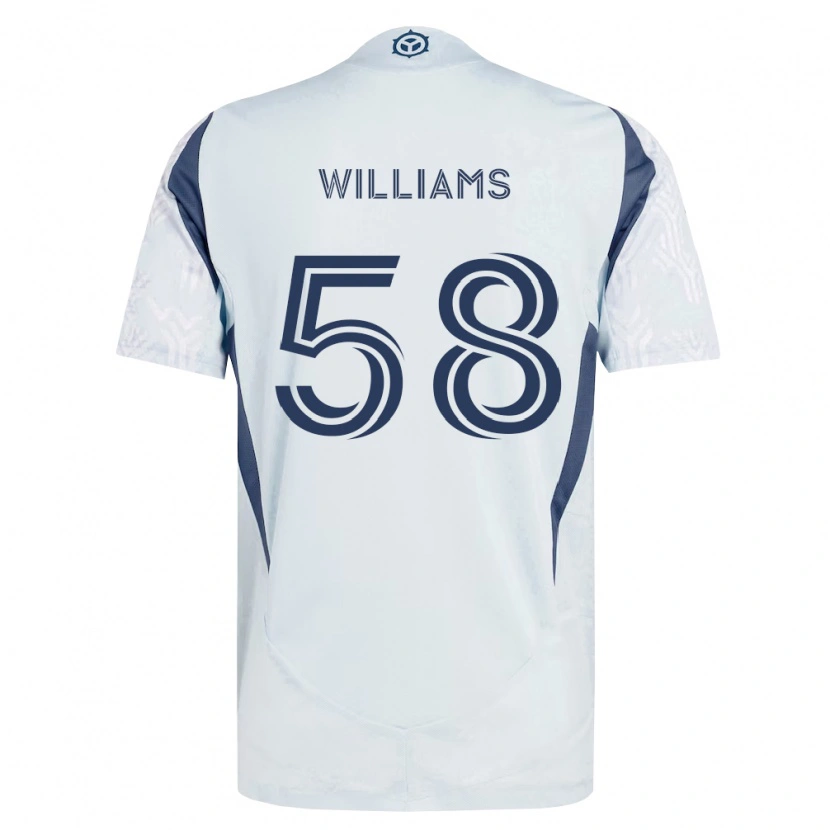 Danxen Donna Maglia Brody Williams #58 Grigio Bianco Kit Gara Away 2026/27 Maglietta