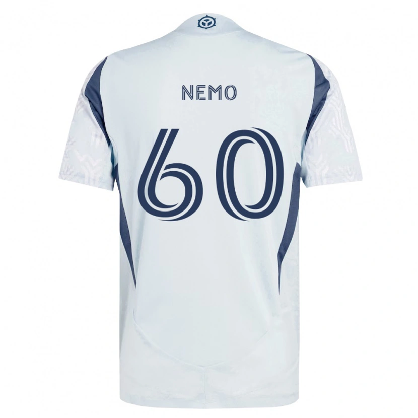 Danxen Donna Maglia Jason Nemo #60 Grigio Bianco Kit Gara Away 2026/27 Maglietta