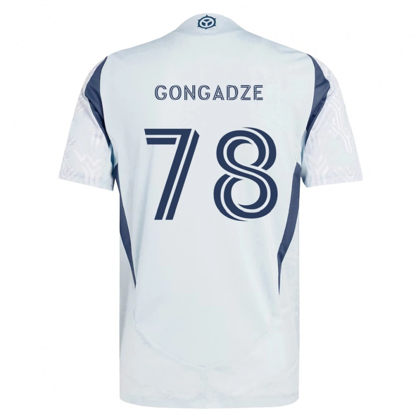 Danxen Donna Maglia Giorgi Gongadze #78 Grigio Bianco Kit Gara Away 2026/27 Maglietta