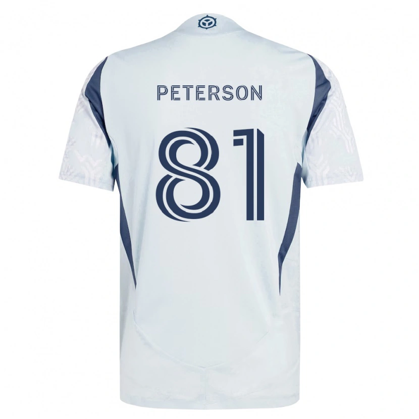 Danxen Donna Maglia Lukas Peterson #81 Grigio Bianco Kit Gara Away 2026/27 Maglietta