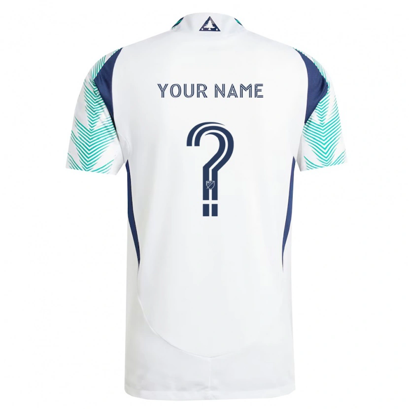 Danxen Donna Maglia Il Tuo Nome #0 Bianco Blu Navy Verde Chiaro Kit Gara Away 2026/27 Maglietta