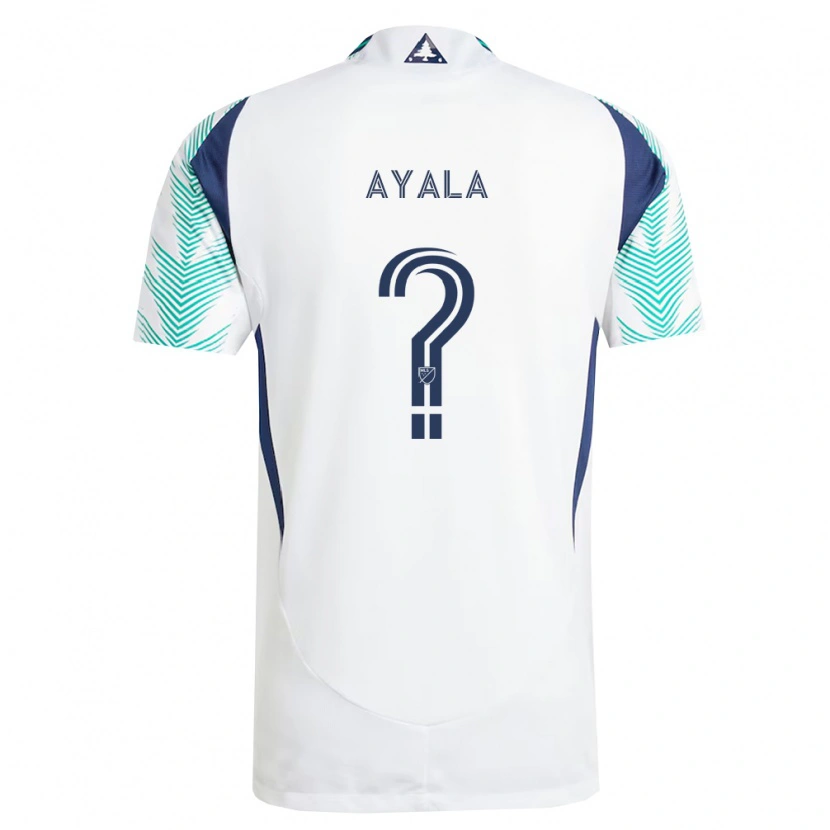 Danxen Donna Maglia Jordi Ayala #0 Bianco Blu Navy Verde Chiaro Kit Gara Away 2026/27 Maglietta