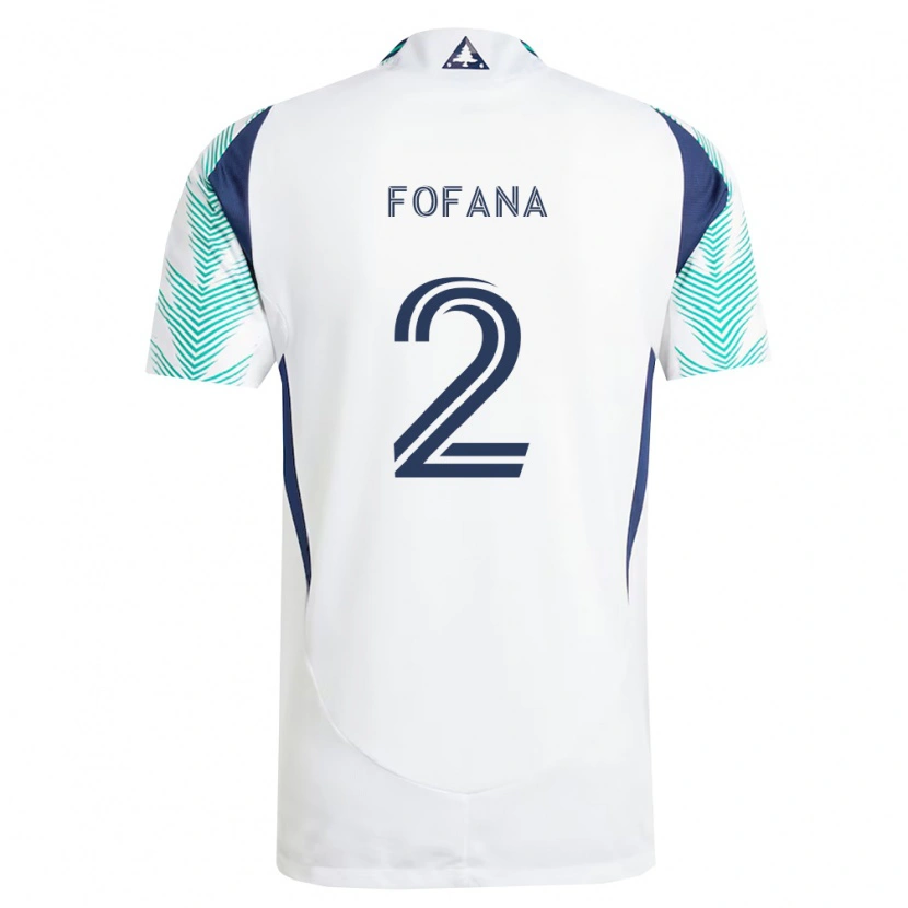 Danxen Donna Maglia Mamadou Fofana #2 Bianco Blu Navy Verde Chiaro Kit Gara Away 2026/27 Maglietta