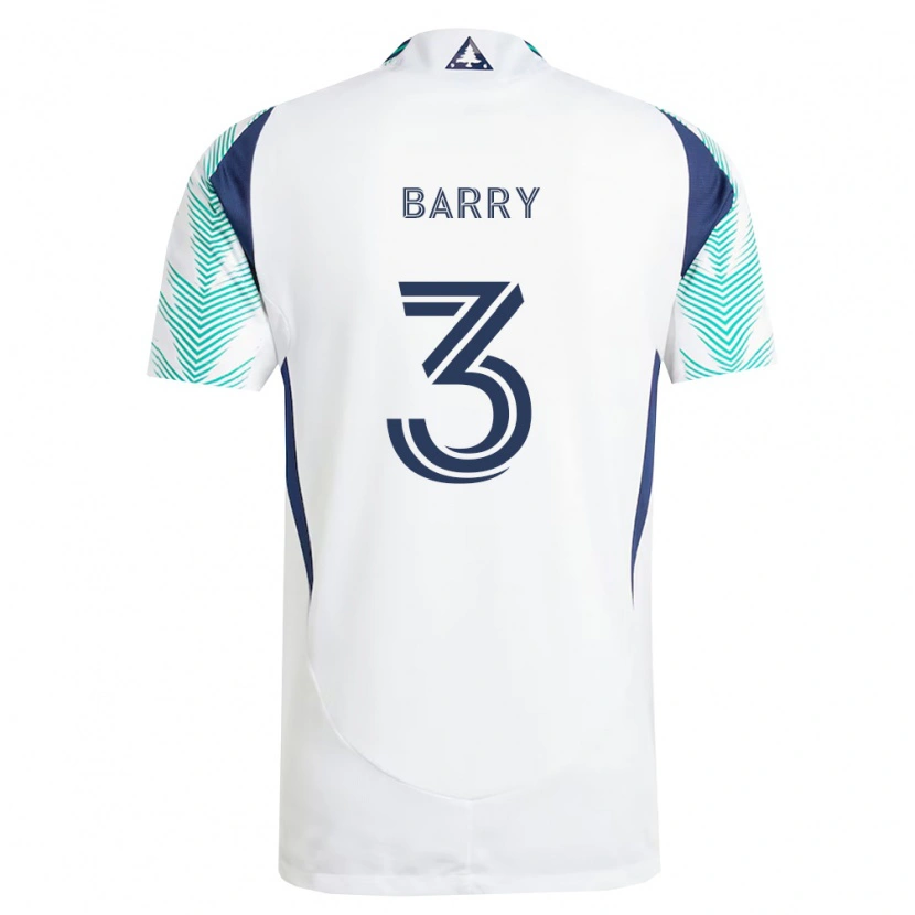 Danxen Donna Maglia Hesron Barry #3 Bianco Blu Navy Verde Chiaro Kit Gara Away 2026/27 Maglietta