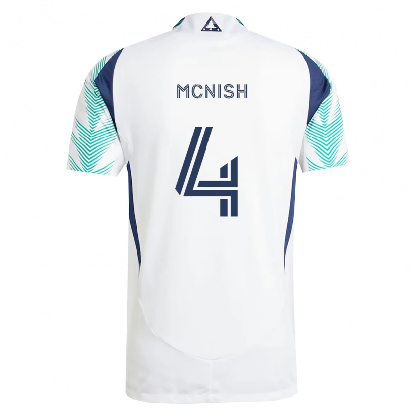 Danxen Donna Maglia Sheridan Mcnish #4 Bianco Blu Navy Verde Chiaro Kit Gara Away 2026/27 Maglietta