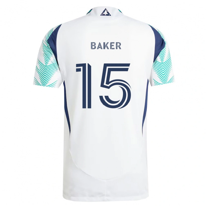 Danxen Donna Maglia Cody Baker #15 Bianco Blu Navy Verde Chiaro Kit Gara Away 2026/27 Maglietta