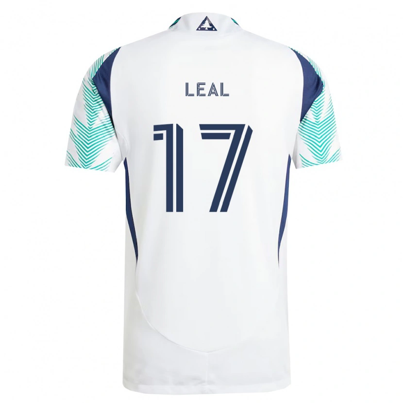 Danxen Donna Maglia Patrick Leal #17 Bianco Blu Navy Verde Chiaro Kit Gara Away 2026/27 Maglietta