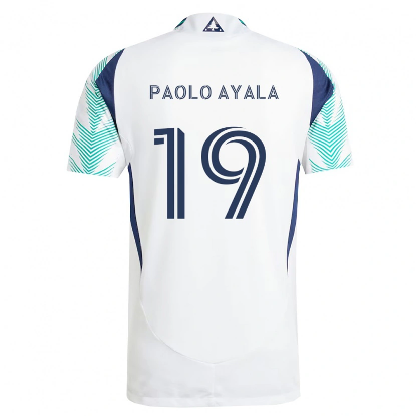 Danxen Donna Maglia Paolo Ayala #19 Bianco Blu Navy Verde Chiaro Kit Gara Away 2026/27 Maglietta