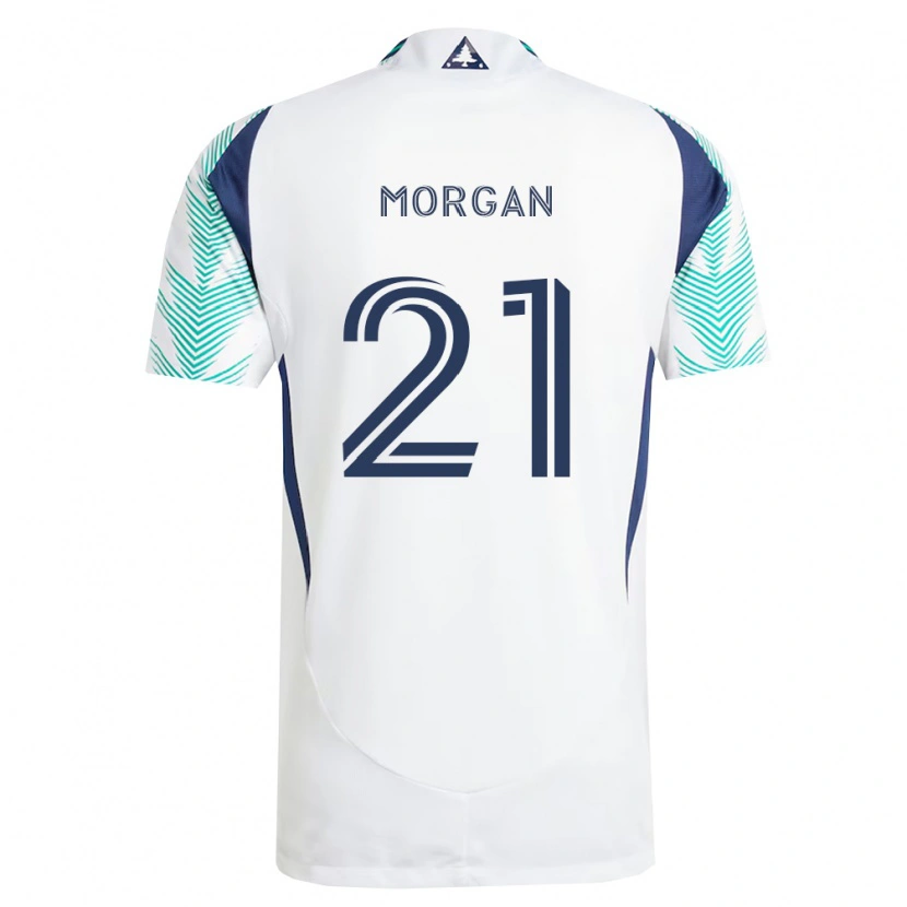 Danxen Donna Maglia Myles Morgan #21 Bianco Blu Navy Verde Chiaro Kit Gara Away 2026/27 Maglietta