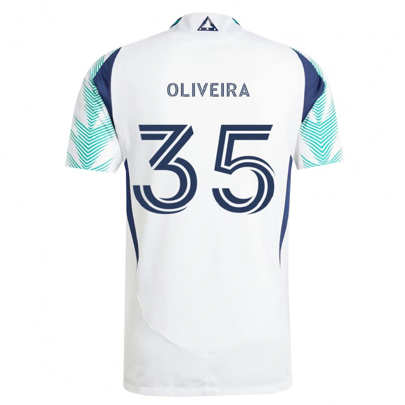 Danxen Donna Maglia Cristiano Oliveira #35 Bianco Blu Navy Verde Chiaro Kit Gara Away 2026/27 Maglietta