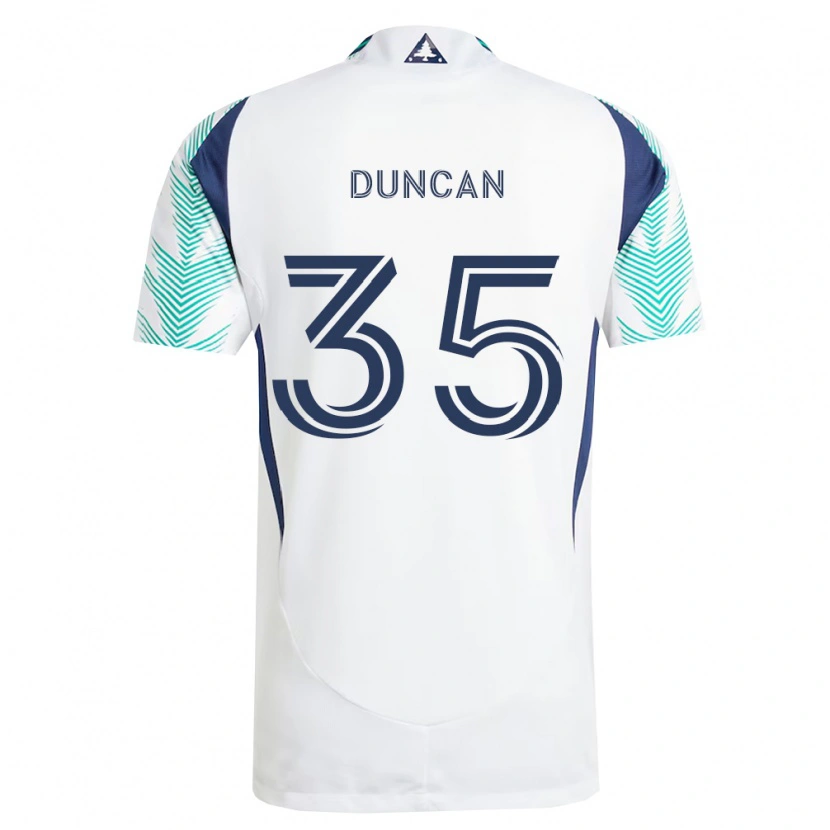 Danxen Donna Maglia Nakye Greenidge-Duncan #35 Bianco Blu Navy Verde Chiaro Kit Gara Away 2026/27 Maglietta