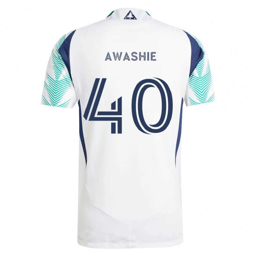 Danxen Donna Maglia Ben Awashie #40 Bianco Blu Navy Verde Chiaro Kit Gara Away 2026/27 Maglietta