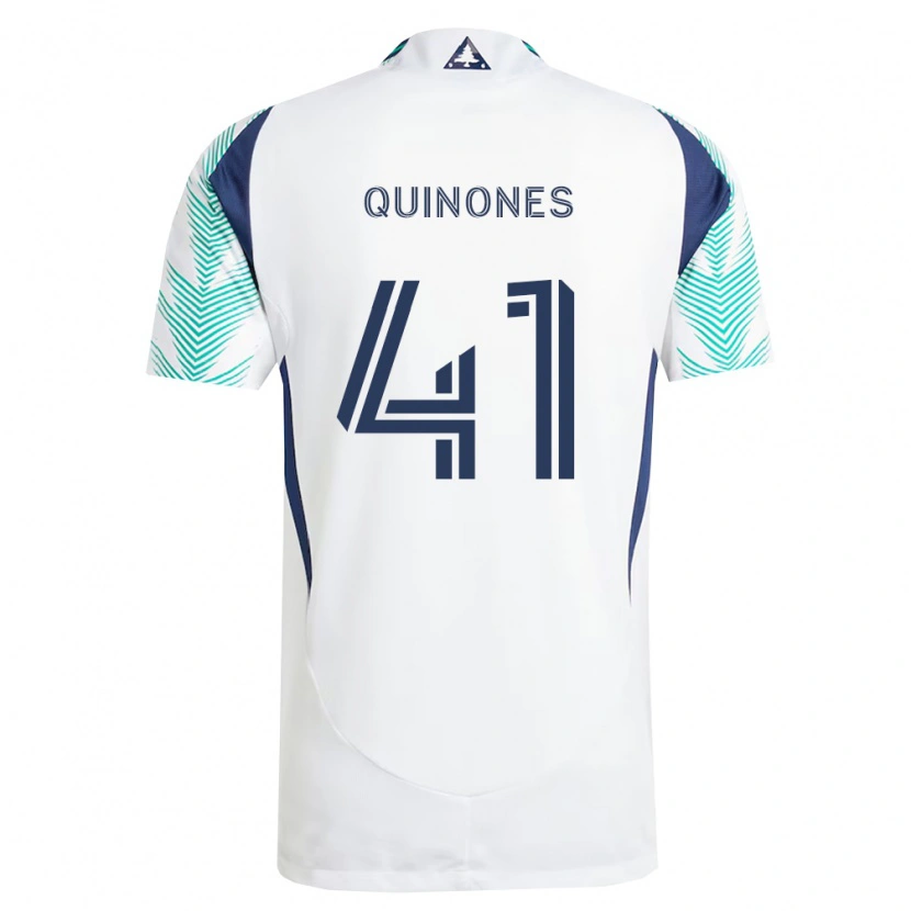 Danxen Donna Maglia Colby Quiñónes #41 Bianco Blu Navy Verde Chiaro Kit Gara Away 2026/27 Maglietta