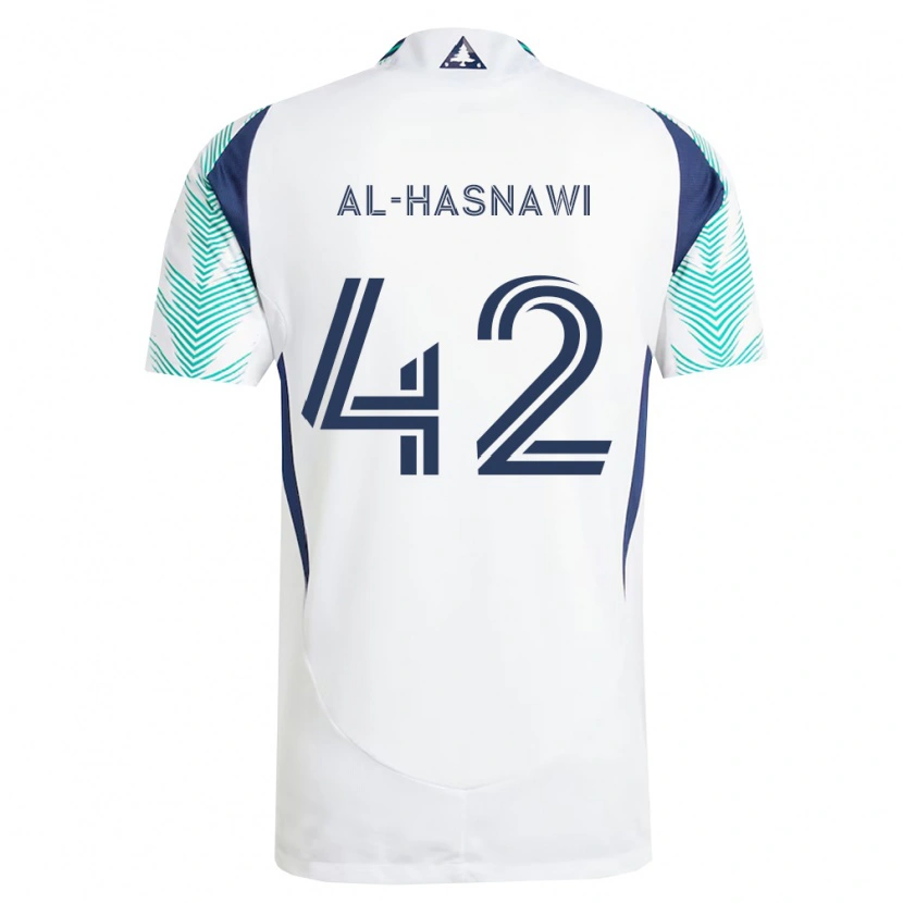Danxen Donna Maglia Moshtaba Al-Hasnawi #42 Bianco Blu Navy Verde Chiaro Kit Gara Away 2026/27 Maglietta