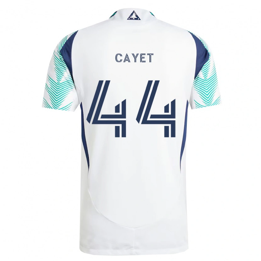 Danxen Donna Maglia Pierre Cayet #44 Bianco Blu Navy Verde Chiaro Kit Gara Away 2026/27 Maglietta
