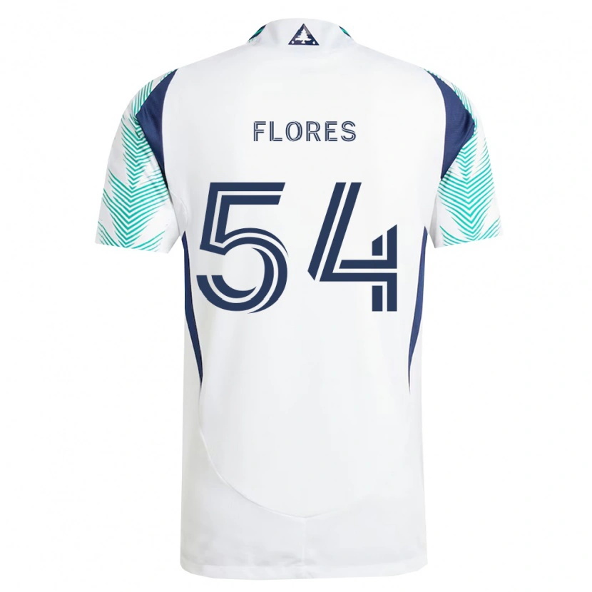 Danxen Donna Maglia Edwin Flores #54 Bianco Blu Navy Verde Chiaro Kit Gara Away 2026/27 Maglietta