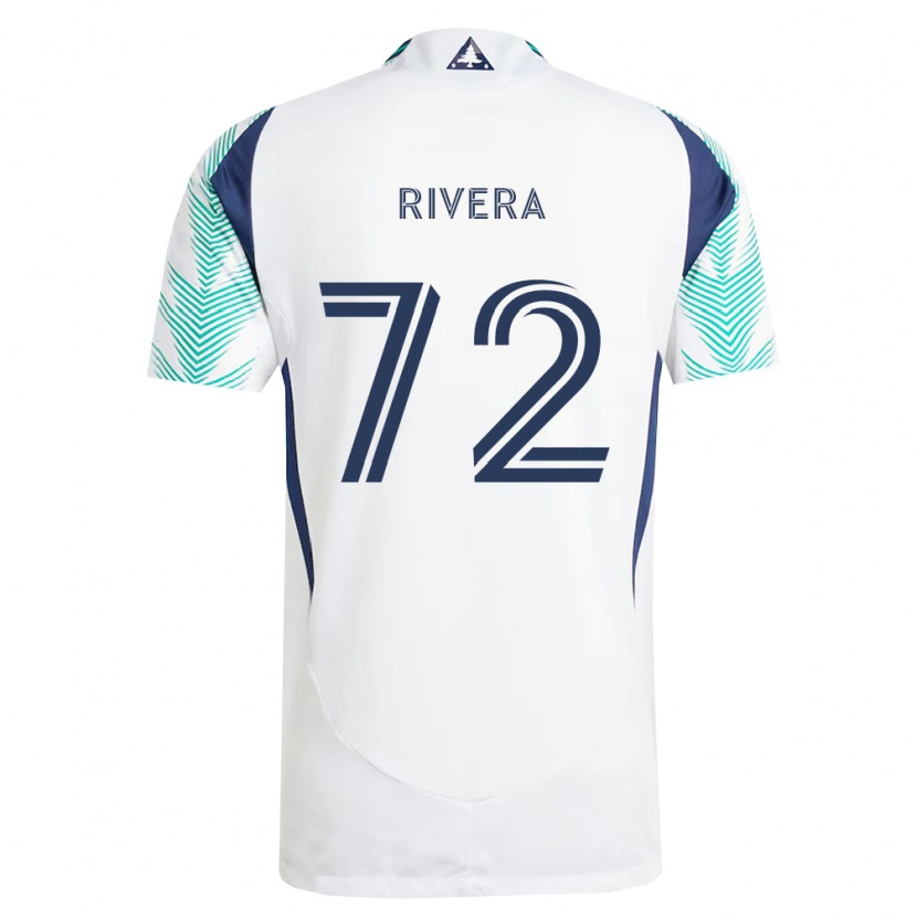 Danxen Donna Maglia Damián Rivera #72 Bianco Blu Navy Verde Chiaro Kit Gara Away 2026/27 Maglietta