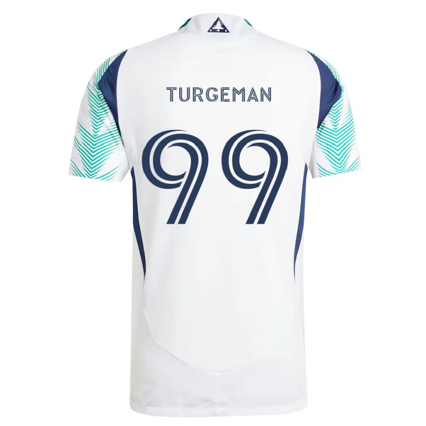 Danxen Donna Maglia Dor Turgeman #99 Bianco Blu Navy Verde Chiaro Kit Gara Away 2026/27 Maglietta