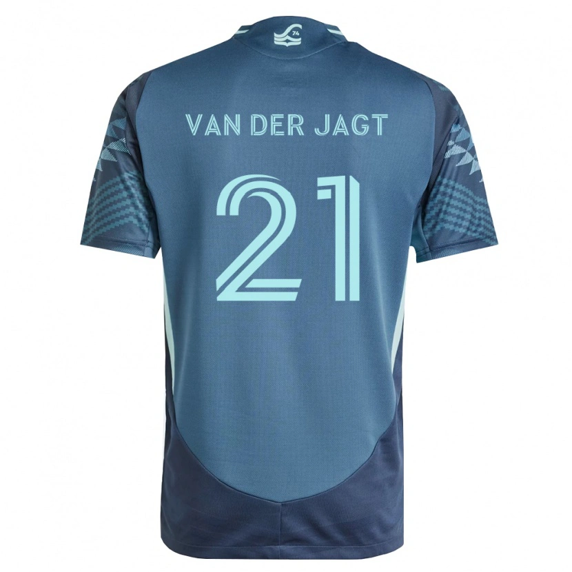 Danxen Donna Maglia Olivia Van Der Jagt #21 Blu Navy Verde Kit Gara Away 2026/27 Maglietta