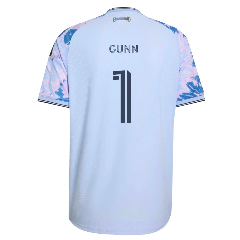 Danxen Donna Maglia Angus Gunn #1 Blu Reale Bianco Nero Kit Gara Away 2026/27 Maglietta
