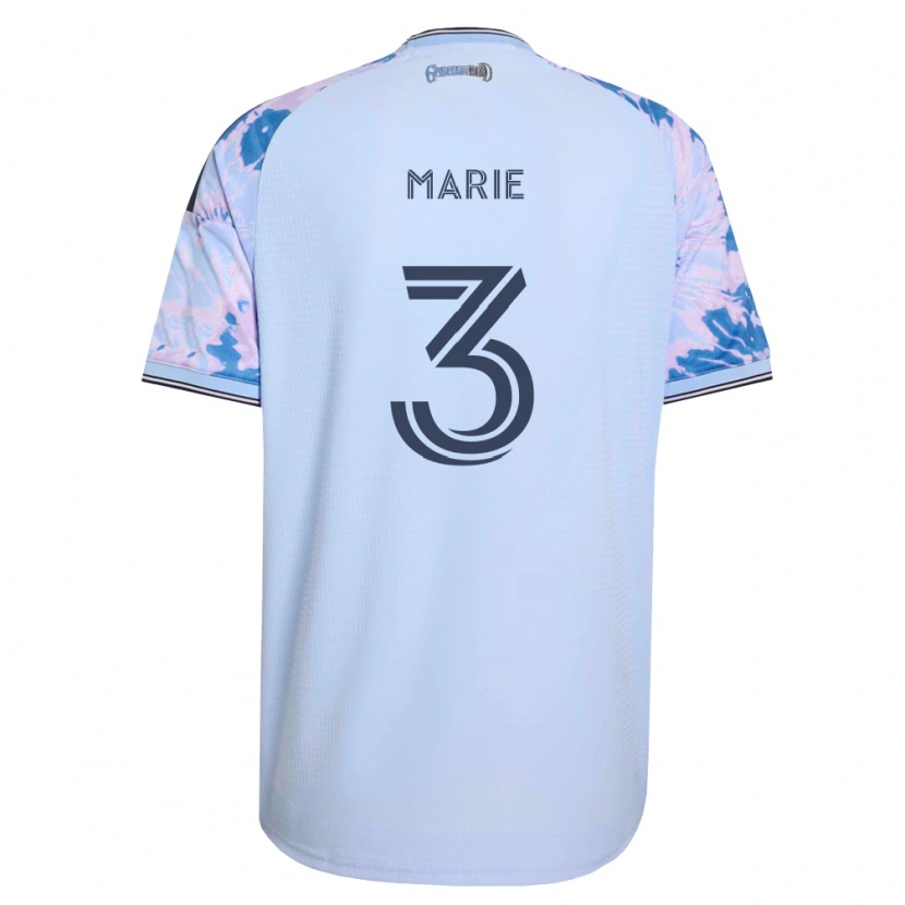 Danxen Donna Maglia Paul Marie #3 Blu Reale Bianco Nero Kit Gara Away 2026/27 Maglietta
