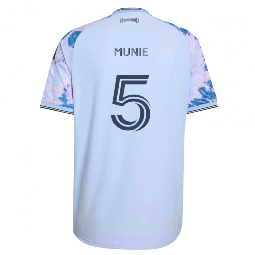 Danxen Donna Maglia Daniel Munie #5 Blu Reale Bianco Nero Kit Gara Away 2026/27 Maglietta