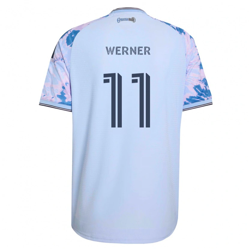 Danxen Donna Maglia Timo Werner #11 Blu Reale Bianco Nero Kit Gara Away 2026/27 Maglietta