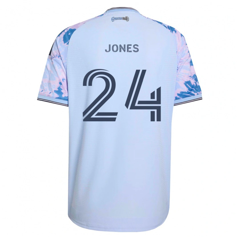 Danxen Donna Maglia Dejuan Jones #24 Blu Reale Bianco Nero Kit Gara Away 2026/27 Maglietta