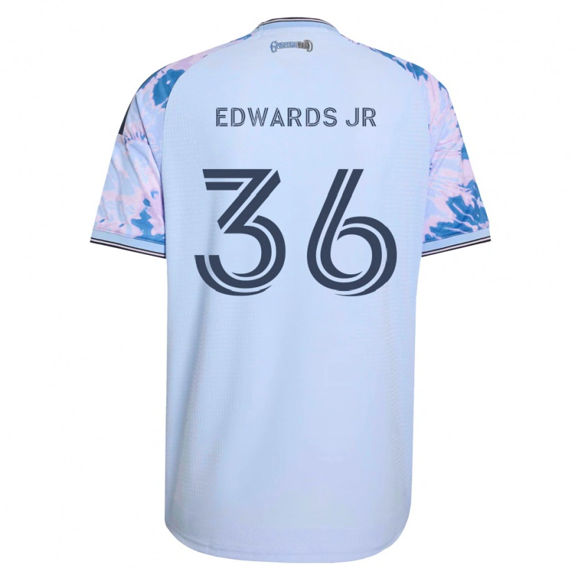 Danxen Donna Maglia Earl Edwards Jr. #36 Blu Reale Bianco Nero Kit Gara Away 2026/27 Maglietta