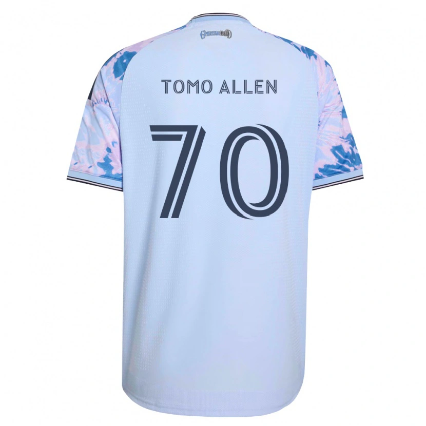 Danxen Donna Maglia Tomo Allen #70 Blu Reale Bianco Nero Kit Gara Away 2026/27 Maglietta