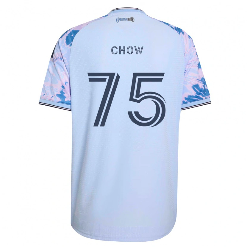 Danxen Donna Maglia Alex Chow #75 Blu Reale Bianco Nero Kit Gara Away 2026/27 Maglietta