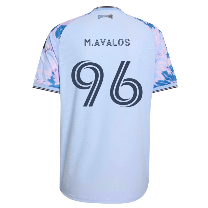 Danxen Donna Maglia Marcelo Ávalos #96 Blu Reale Bianco Nero Kit Gara Away 2026/27 Maglietta