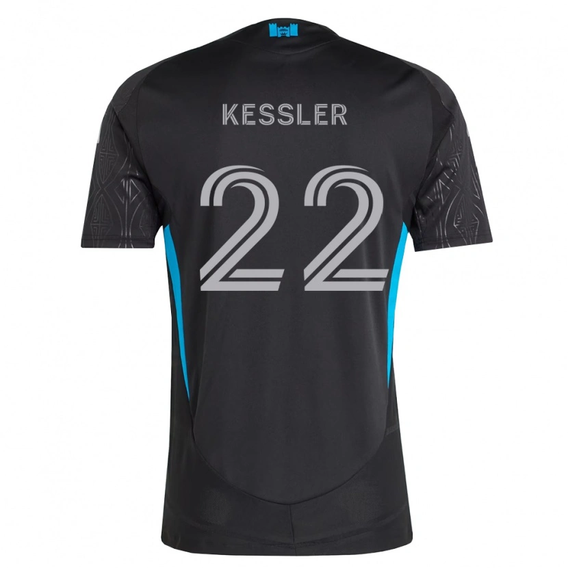 Danxen Donna Maglia Henry Kessler #22 Nero Bianco Azzurro Kit Gara Away 2026/27 Maglietta